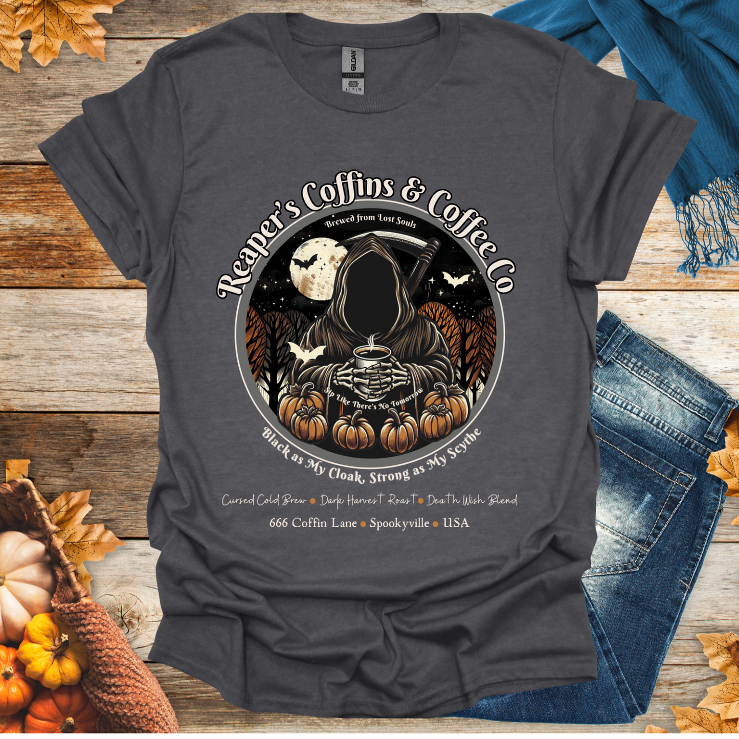 Reaper Coffin And Coffee Co T-Shirt