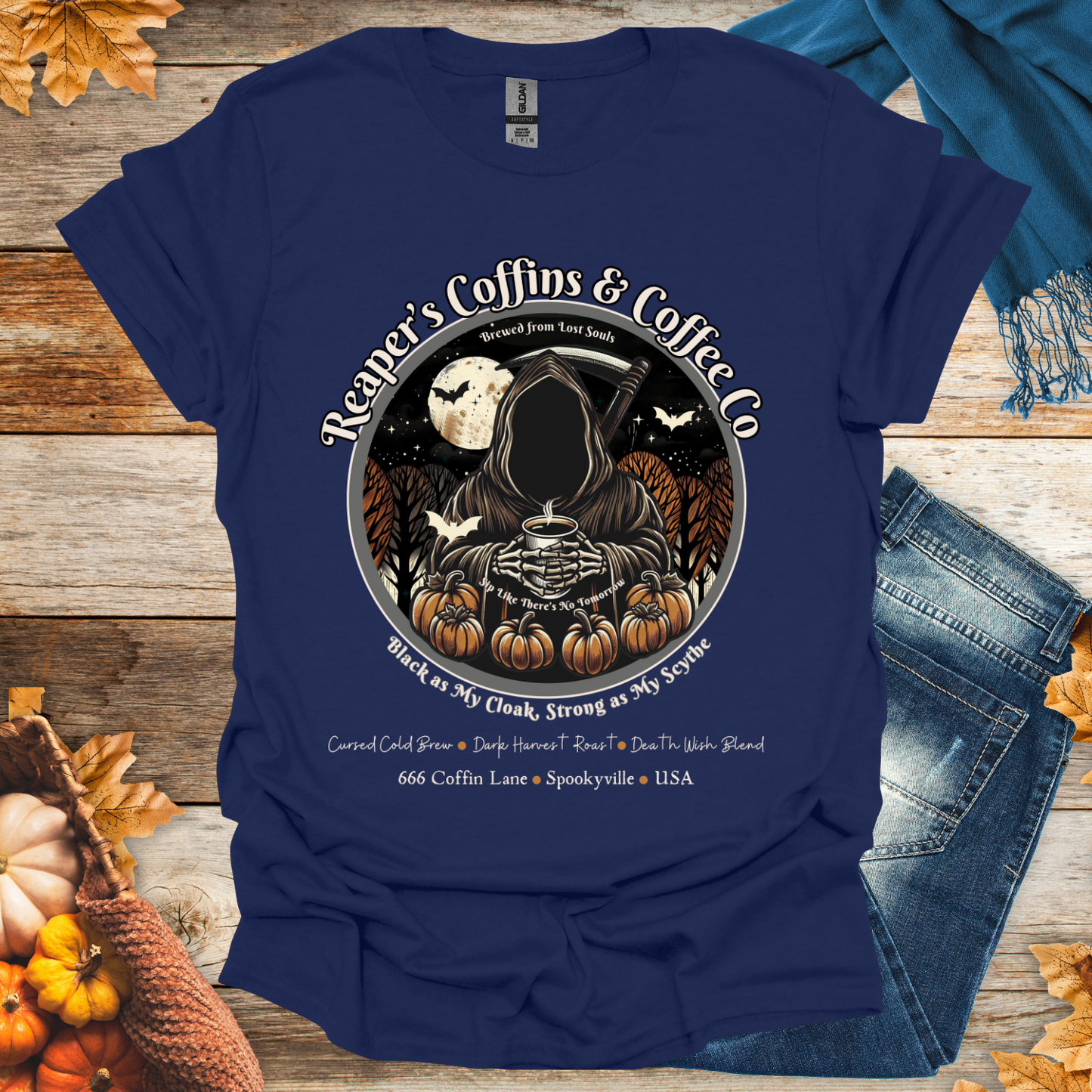 Reaper Coffin And Coffee Co T-Shirt