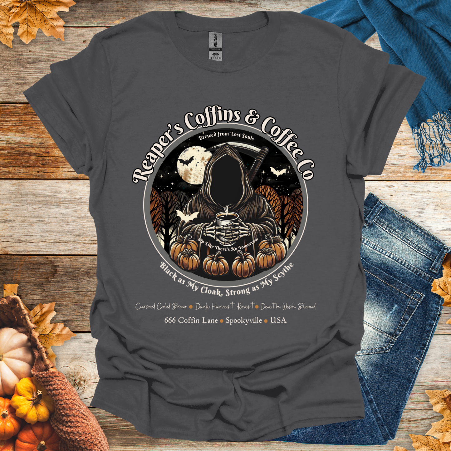 Reaper Coffin And Coffee Co T-Shirt