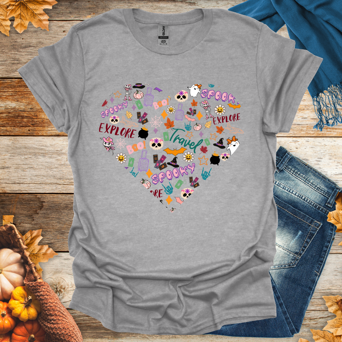 Halloween Heart Collage T-Shirt