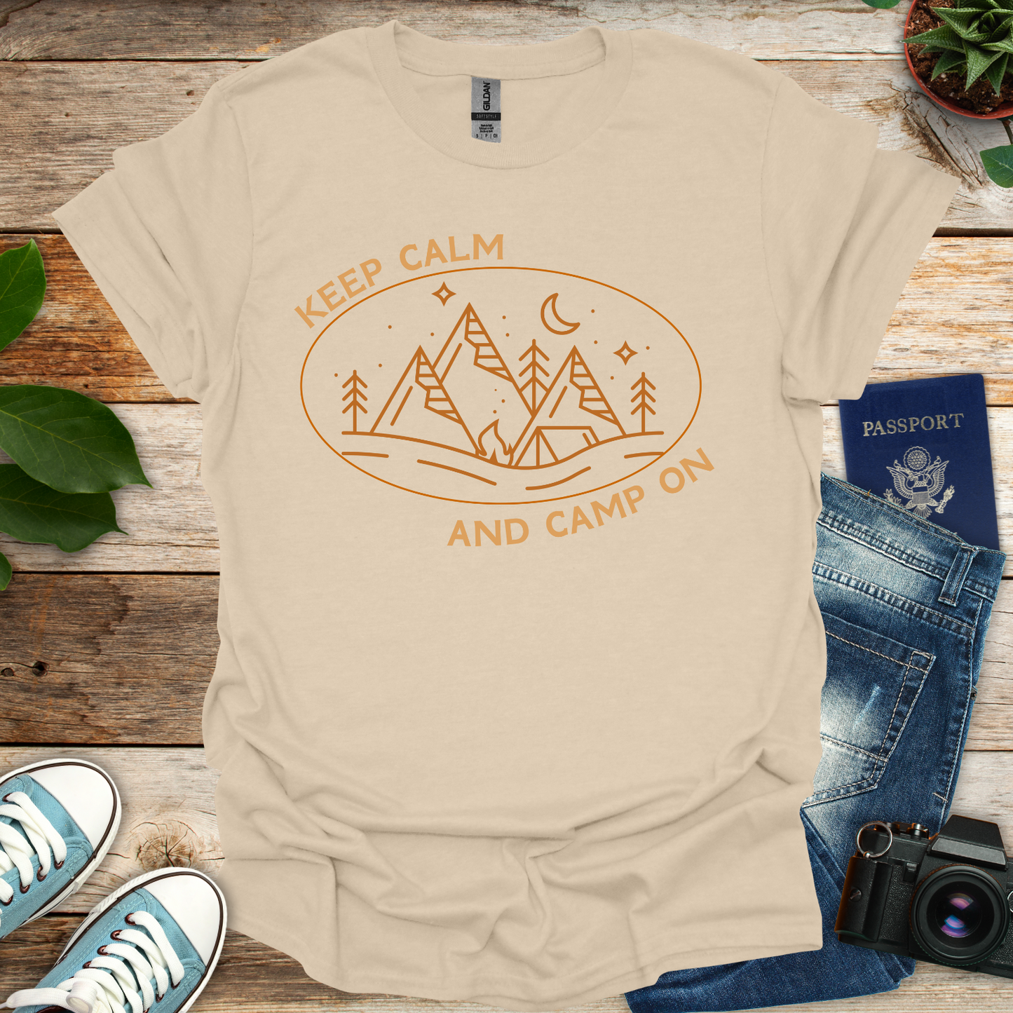 Keep Calm And Camp On T-Shirt