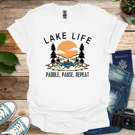 Lake Life Paddle Pause Repeat T-Shirt