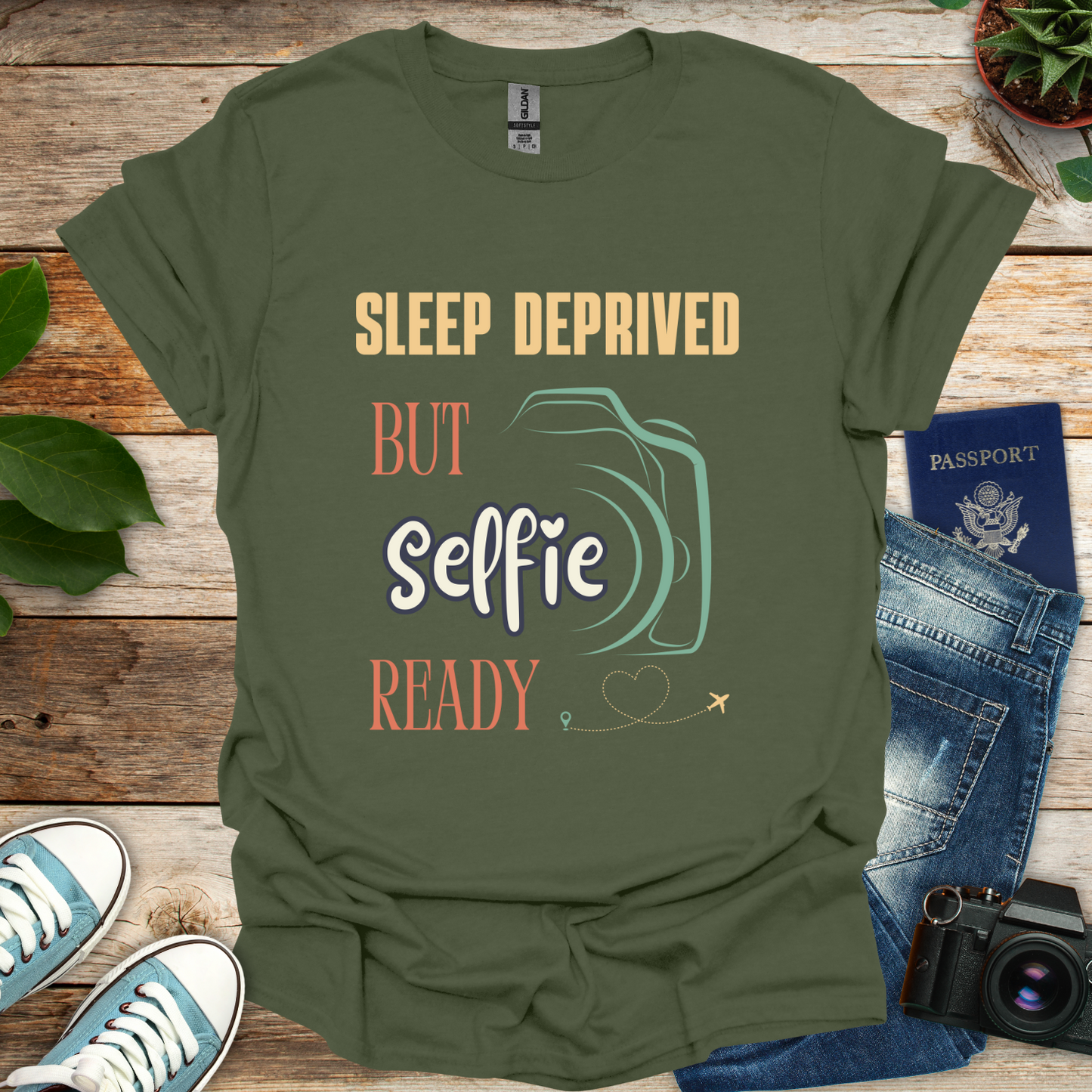 Sleep Deprived Selfie Ready T-Shirt