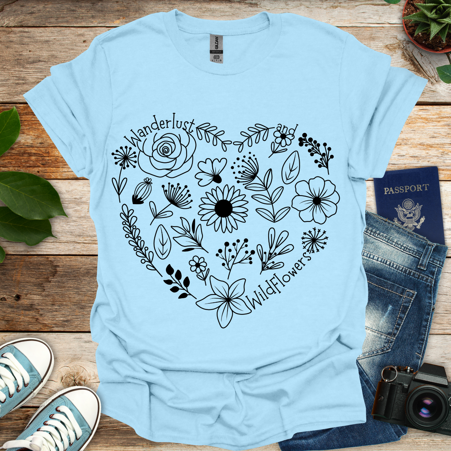 Wanderlust And Wildflowers T-Shirt