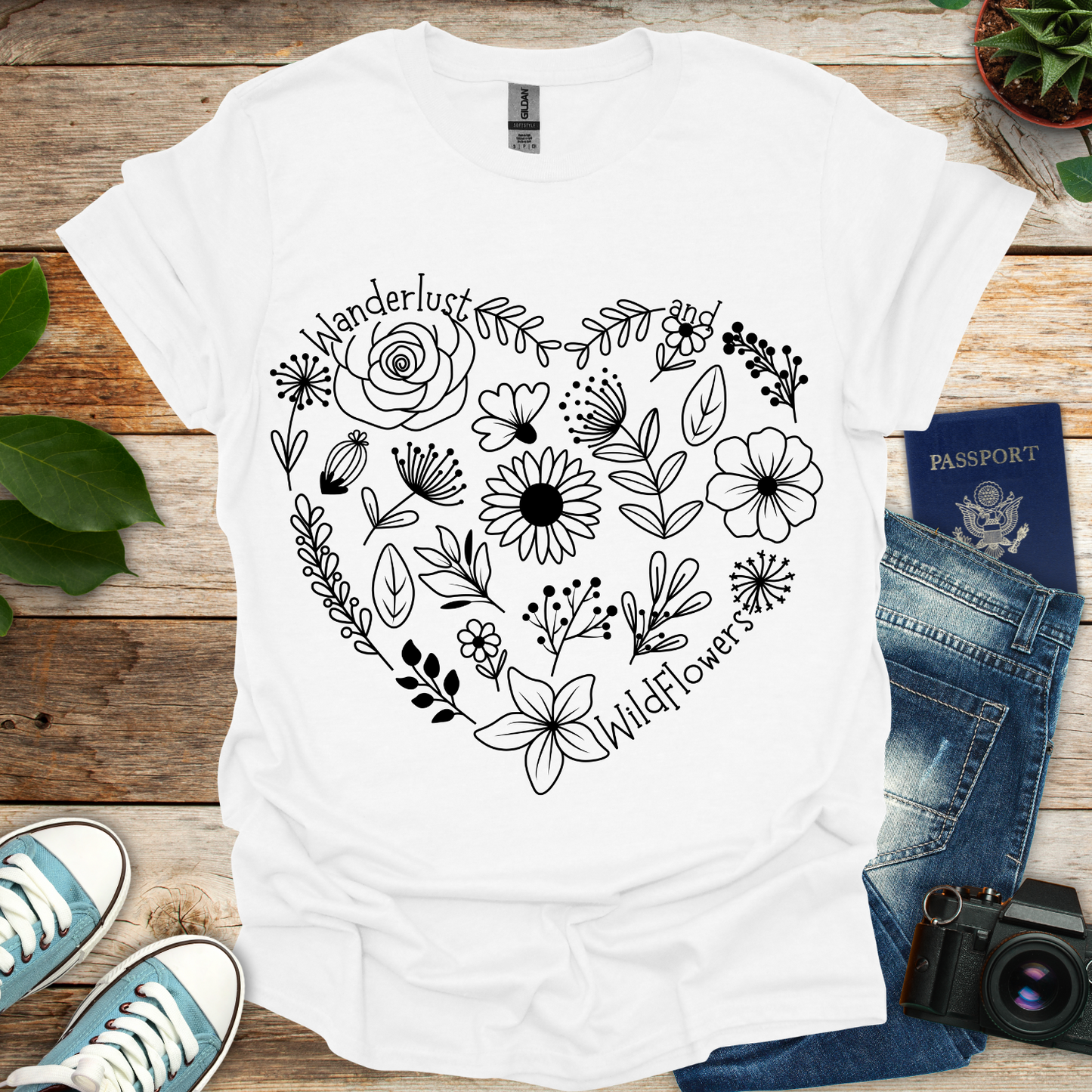 Wanderlust And Wildflowers T-Shirt