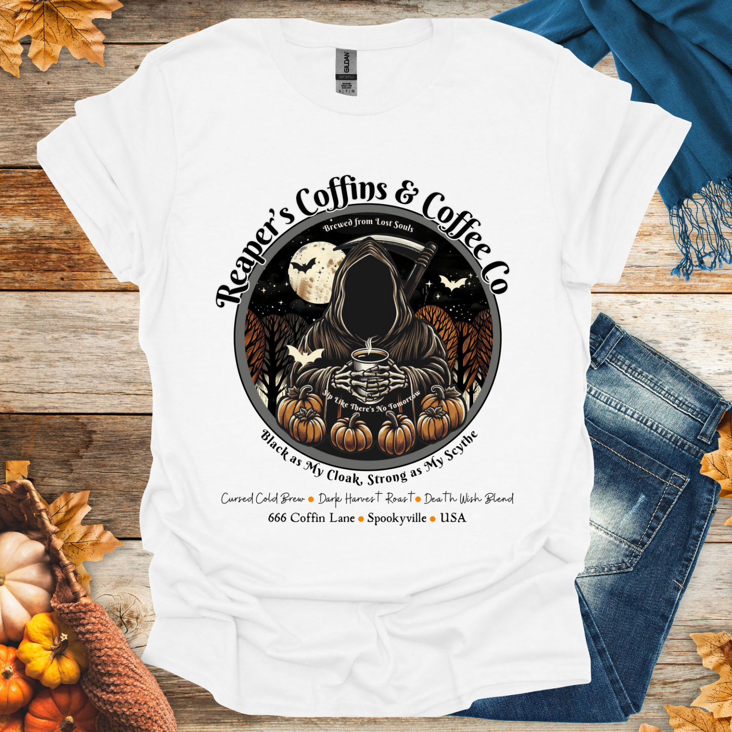 Reaper Coffin And Coffee Co T-Shirt