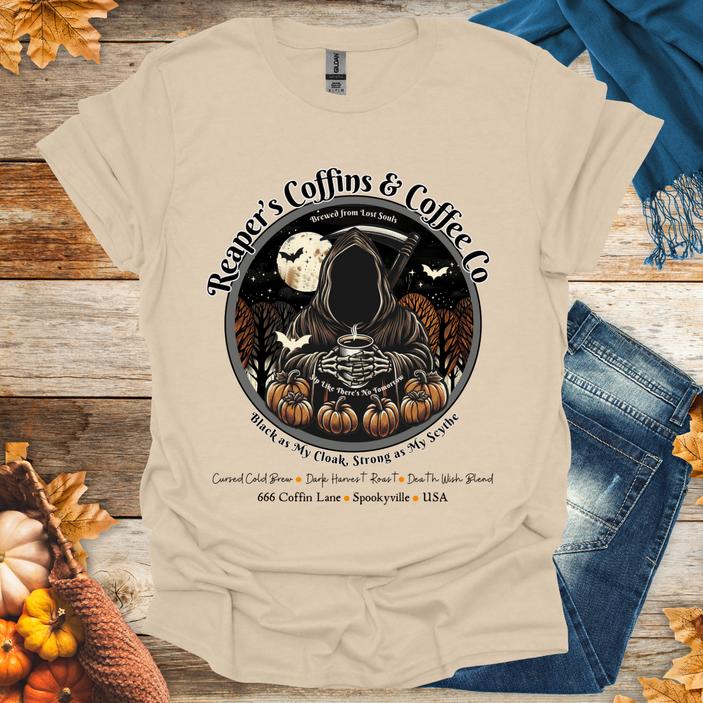 Reaper Coffin And Coffee Co T-Shirt